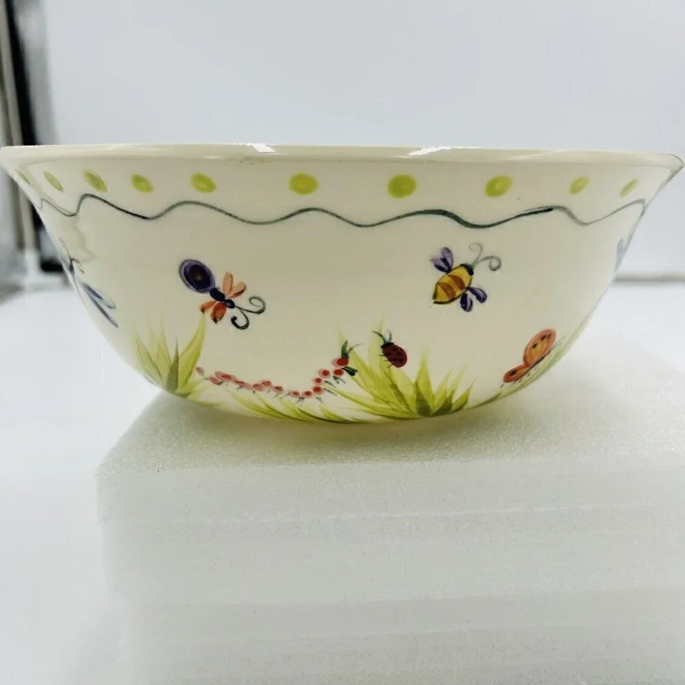 Hand Painted Art Pottery 8.25” x 3